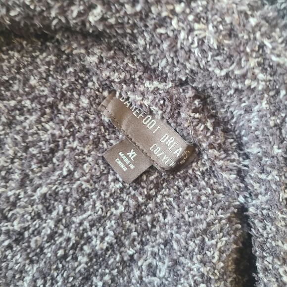 Barefoot Dreams Cozy Brown Gray Women's Sweater Long Cardigan Size XL - Picture 5 of 10